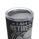 Retired Badass: 20oz Military Design Tumbler for Unconventionally Cool Veterans