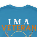 Veteran Themed T-Shirt with 'I Can Fix Stupid' Humorous Military Design