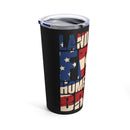 Land of the Free, Home of the Brave: 20oz Military Design Tumbler - Black Background