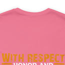 Respect, Honor & Gratitude: Thank You, Veterans" Military Design T-Shirt