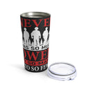 Debt of Gratitude: 20oz Black Military Design Tumbler - Honoring Those Who Sacrificed for Many