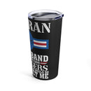 Veteran Wife's Pride: 20oz Military Design Tumbler - Black Background Tribute to My Heroic Husband