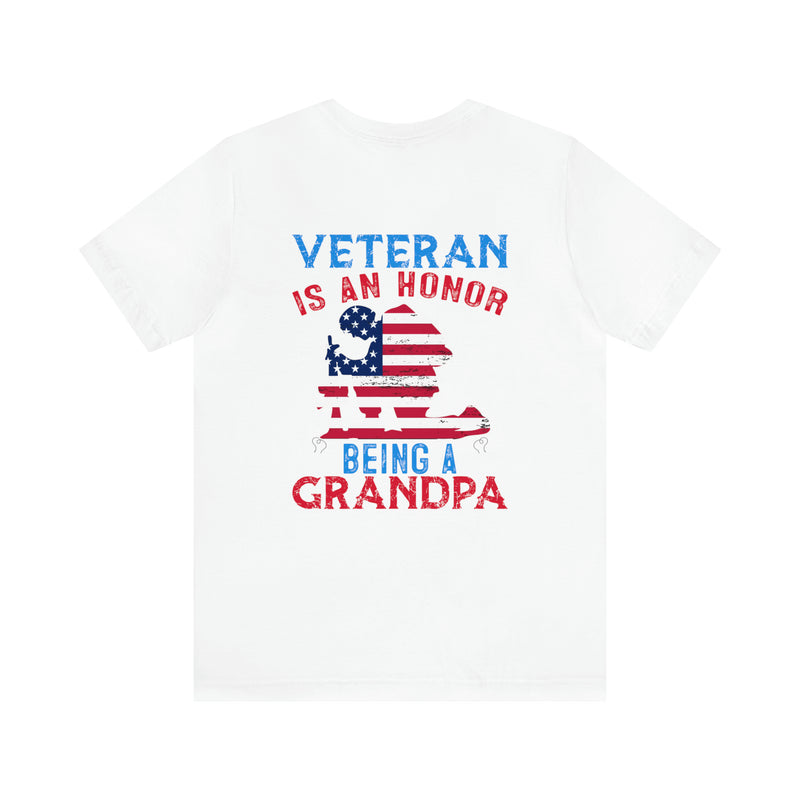 Honored Veteran, Priceless Grandpa: Military Design T-Shirt Celebrating Legacy