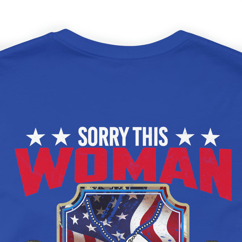 Taken by a Sexy US Veteran: Military Design T-Shirt Celebrating Love and Patriotism