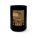 Proud U.S. Army Veteran 15oz Military Design Black Mug - Honoring Service and Sacrifice!