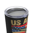 US Army Proud Veteran 20oz Military Design Tumbler - Black Background