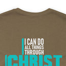 Soft cotton and quality print With Christ Fighting PTSD Awareness T-Shirt