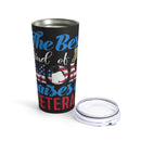 The Best Mom Raises a Veteran - 20oz Military Design Tumbler: 'Love, Strength, and Sacrifice' - Black Background