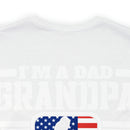 Unshakeable Legacy: 'I'm a Dad, Grandpa, and a Veteran - Fearless' Military Design T-Shirt