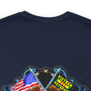 Honoring the Legacy: Military T-Shirt with 'Vietnam Veteran Double Flag' Design