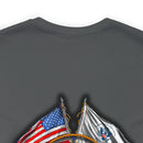 Guardians of the Coast: Military T-Shirt with 'Double Flag Coast Guard' Design