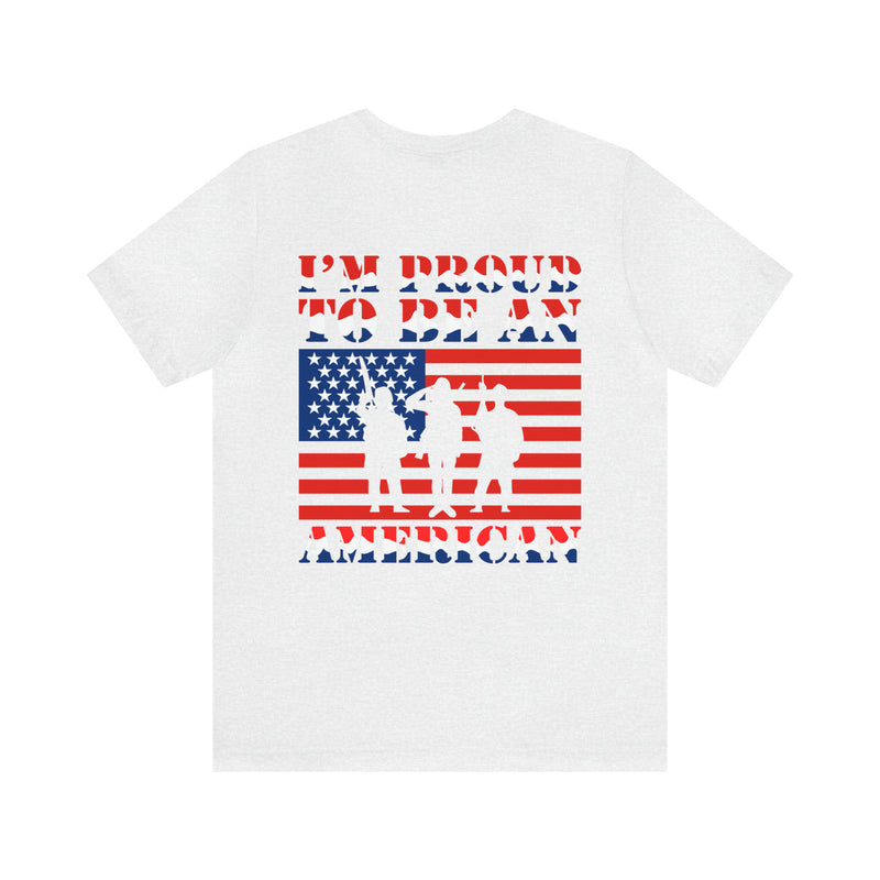 Proud to Be an American: Military Design T-Shirt Celebrating Patriotism