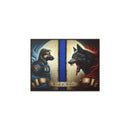 Bound by Honor: A Thin Line Against Evil Framed Canvas