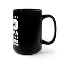 Fearless Navy Veteran: 15oz Military Design Black Mug for Proud Dads and Grandpas