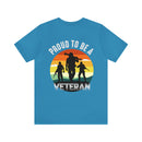 Combat-Ready Pride: Proud to Be a Veteran Military Design T-Shirt