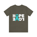 Unite for Mental Health: Teal Ribbon PTSD Design T-Shirt for Awareness