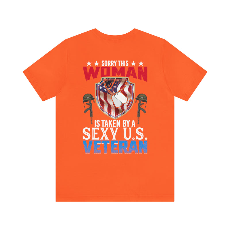 Taken by a Sexy US Veteran: Military Design T-Shirt Celebrating Love and Patriotism