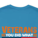 Veterans: Defenders of Freedom Military Design T-Shirt - Thank You for Your Unparalleled Service!