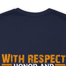 Respect, Honor & Gratitude: Thank You, Veterans" Military Design T-Shirt