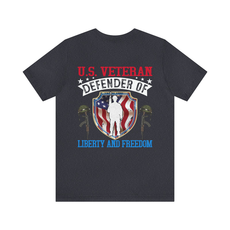 Military Design T-Shirt: U.S. Veteran - Defender of Liberty and Freedom