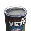 Proudly Served: 20oz Black Military Design Tumbler - United States Army Veteran