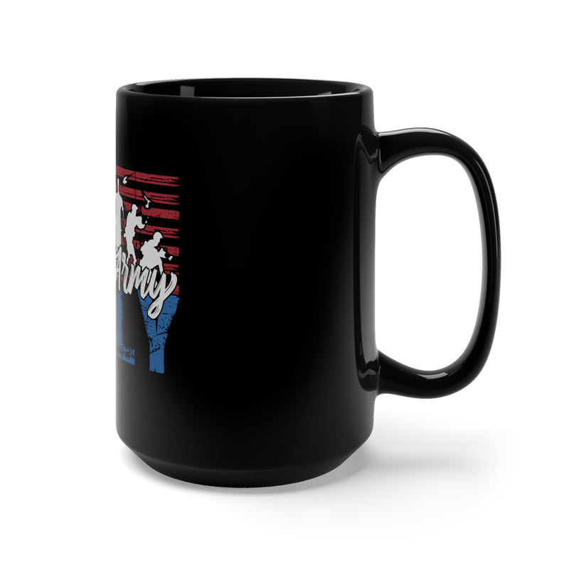 Pride in Our Army Family: 15oz Military Design Black Mug for Loved Ones