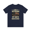 Unwavering Oath: I Am a Veteran - Military Design T-Shirt with Timeless Commitment