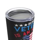 Honor of Being a Veteran, Pricelessness of Being a Grandpa - 20oz Military Design Tumbler in Bold Black!