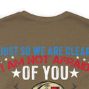 Unshakable Resolve: Military Design T-Shirt - Fearless in the Face of Adversity