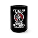 Solemn Tribute: 15oz Military Design Black Mug - Honoring Fallen Heroes and Remembering Their Sacrifice