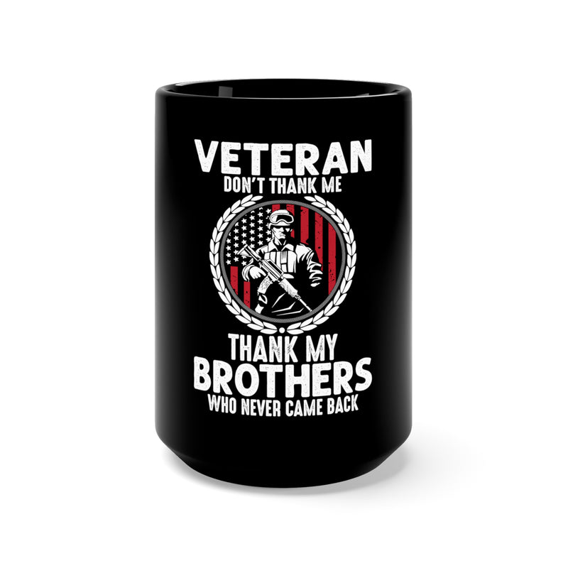 Solemn Tribute: 15oz Military Design Black Mug - Honoring Fallen Heroes and Remembering Their Sacrifice