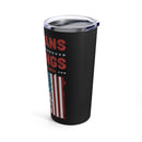 Defender's Creed Tumbler: 20oz Military Design Celebrating Veterans' Faith, Family, Liberty, Flag, Country, and Gun