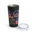 Love in Black: 20oz Military Design Tumbler with Heartwarming Message