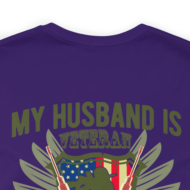 God's Badass: My Veteran Husband - Military Design T-Shirt Celebrating Strength and Support