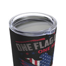 Proudly United: 20oz Black Military Design Tumbler - One Flag, One Land, One Heart
