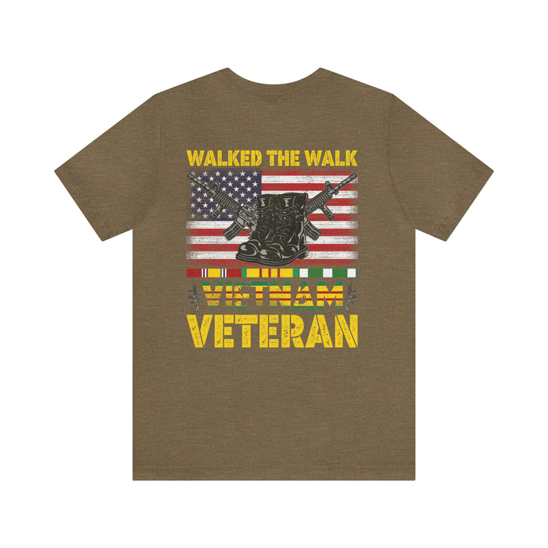 Vietnam Veteran Tribute: 'I Walked The Line' Military Design T-Shirt