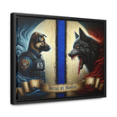 Bound by Honor: A Thin Line Against Evil Framed Canvas