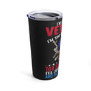 Grumpy Veteran's Defense: 20oz Black Military Design Tumbler - 'Old but Deadly'