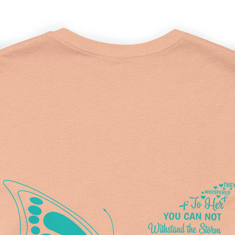 Resilient Wings: 'I AM THE Storm' PTSD Design Butterfly T-Shirt