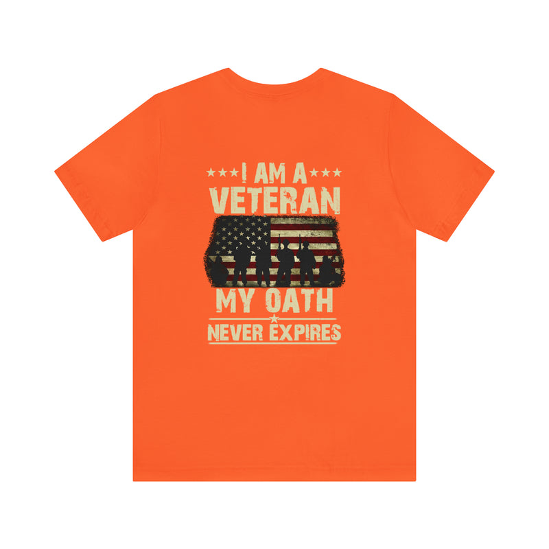 Unwavering Oath: I Am a Veteran - Military Design T-Shirt with Timeless Commitment