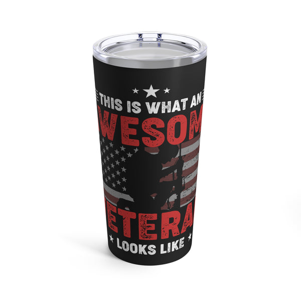Definition of Awesome: 20oz Military Design Tumbler, Representing an Exceptional Veteran