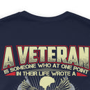 Blank Check for Freedom: Military Design T-Shirt Honoring the Sacrifice of Veterans