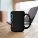 Unforgettable Legacy: 15oz Black Military Design Mug - 'Dad: The Man, The Myth, The Legend - Veteran'