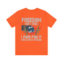 Freedom Isn't Free: United States Veterans - Military Design T-Shirt Celebrating Sacrifice
