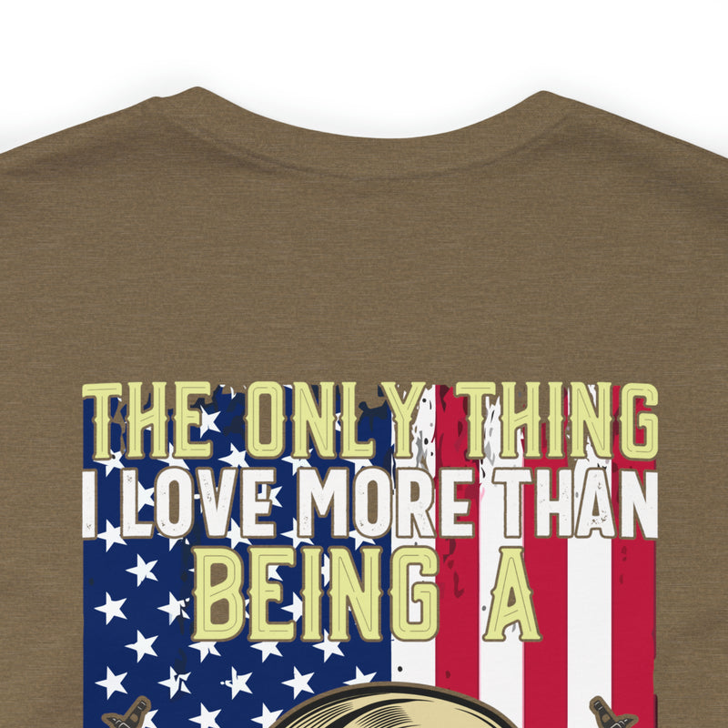 Ultimate Patriotic Tribute: Military Design T-Shirt for Proud Papas Who Love Being Veterans!