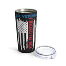 U.S. Veteran - 20oz Military Design Tumbler: 'Walking the Walk' - Black Background