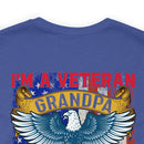 Proud Veteran Grandpa: Military Design T-Shirt - Defender of Strangers, Guardian of Grandkids