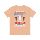 Empowered Service: Military Design T-Shirt - 'A Female Veteran Stands Up for Her Country