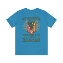God's Badass: My Veteran Husband - Military Design T-Shirt Celebrating Strength and Support