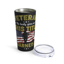 Proud Veteran Tumbler: 20oz Military Design for Those Who've Earned Their Title